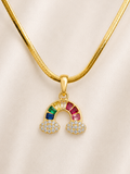 Rainbow Antitarnish Pendant Chain